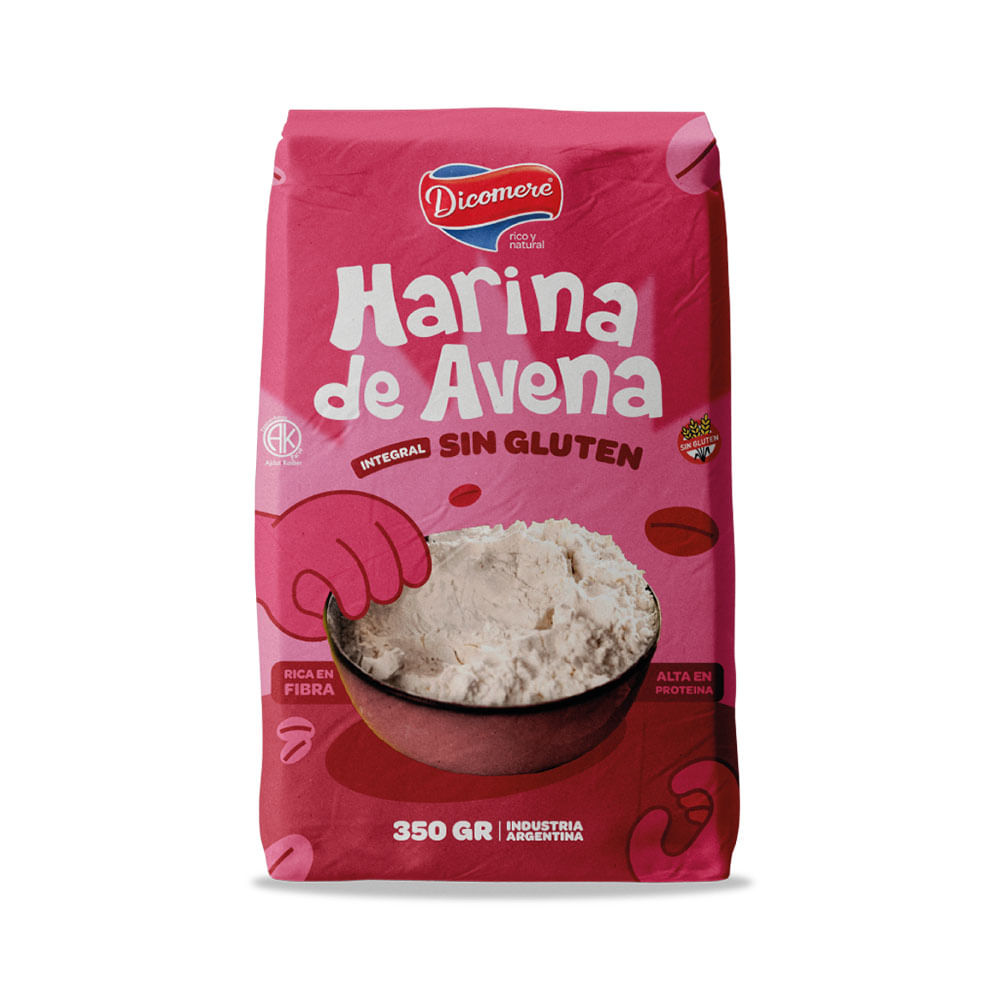 Harina De Avena Sin Gluten X 350 Grs Dicomere