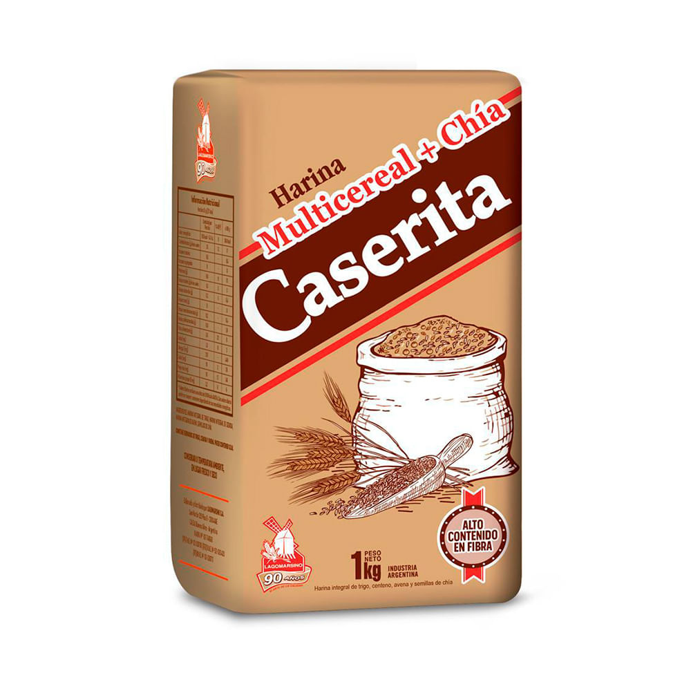 Harina Multicereal Chia 1 Kg Caserita