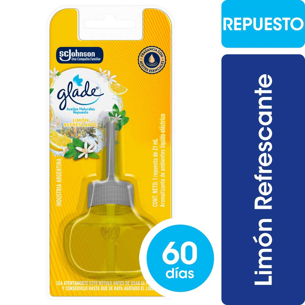 Aceite Aromatizante Limón Repuesto 21ml Glade