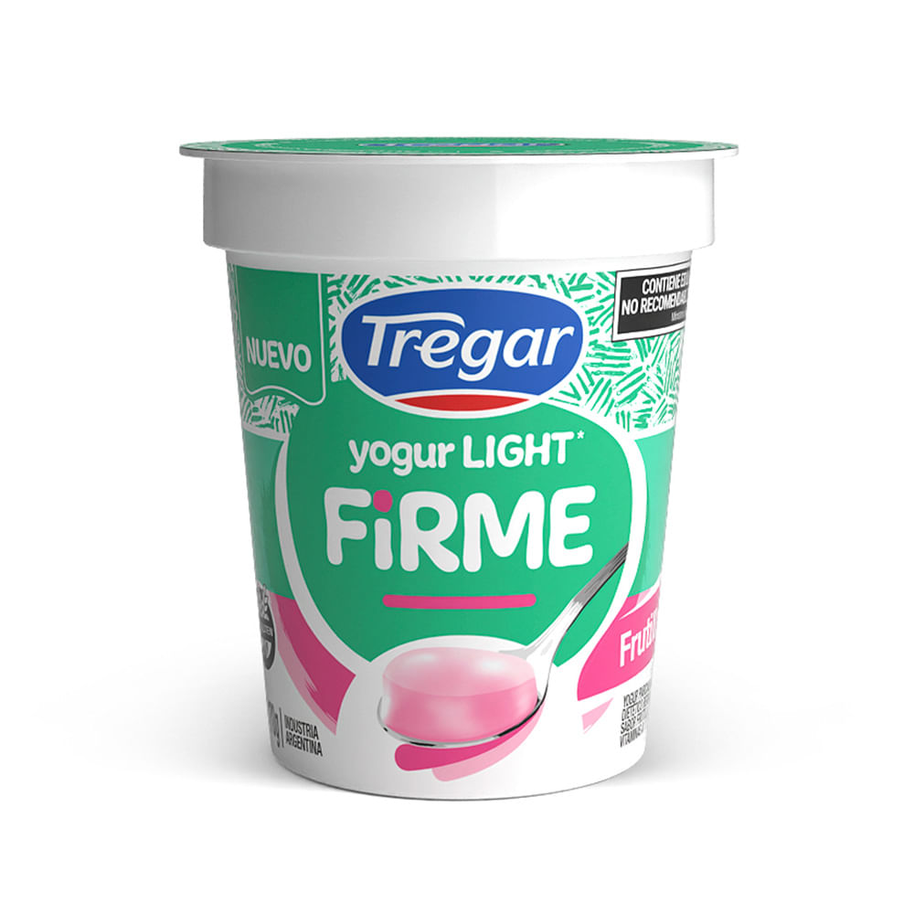 Yogur Sabor Frutilla Firme Descremado 170 Grs Tregar
