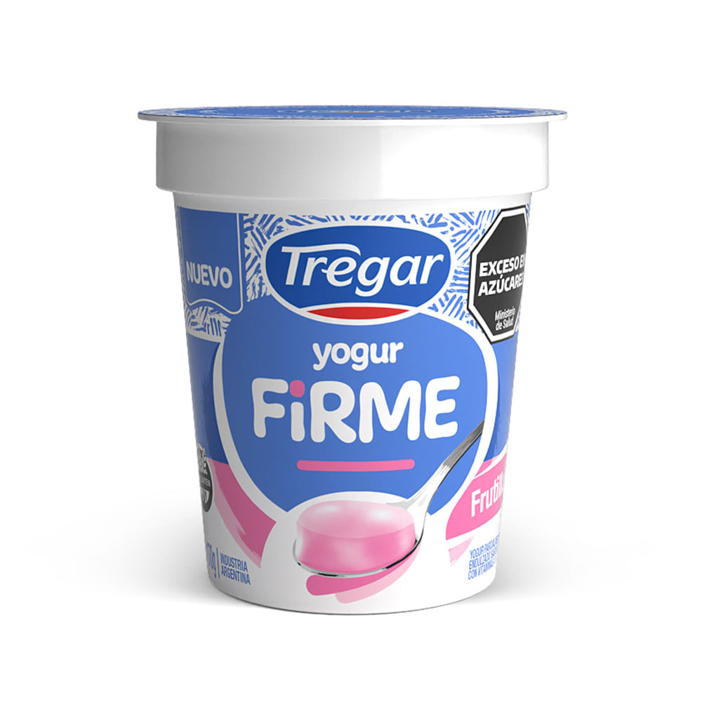 Yogurt Sabor Frutilla Firme Entero 170 Grs Tregar