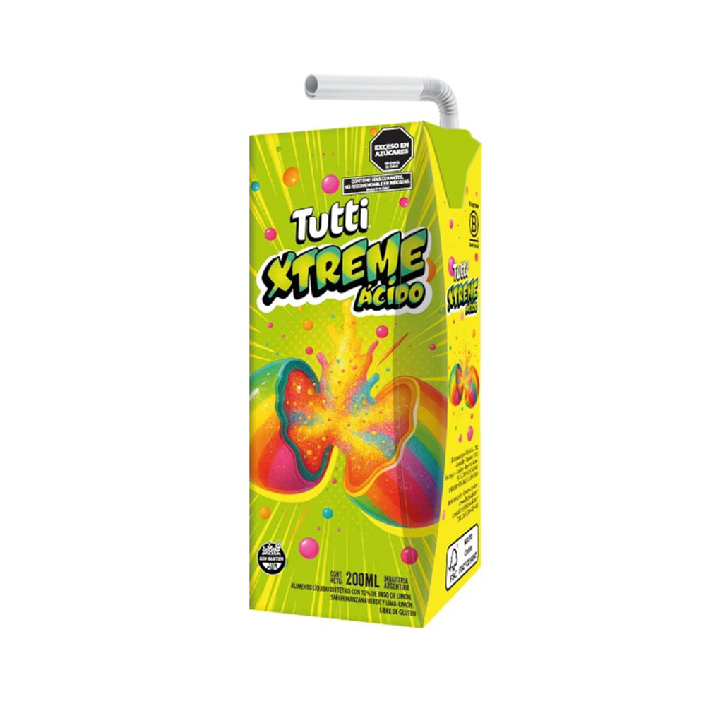 Jugo Xtreme Acido 200 Ml Tutti