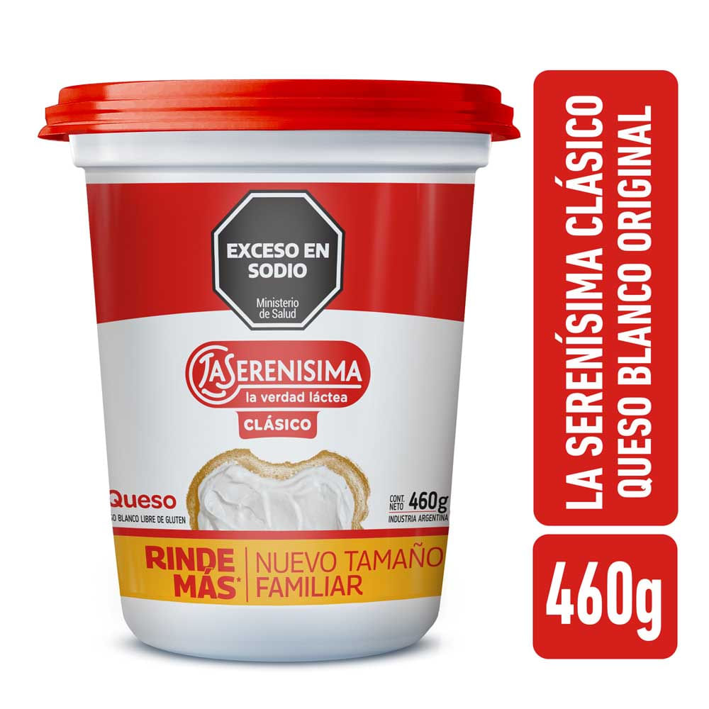 Queso Clásico Libre De Gluten X 460 Gr La Serenísima