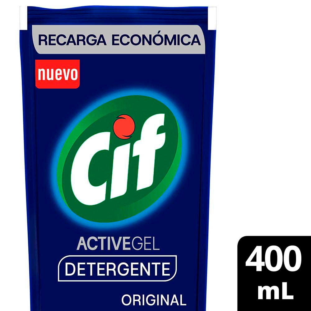 Detergente para Lavavajillas Active Gel Original 400 Ml Cif