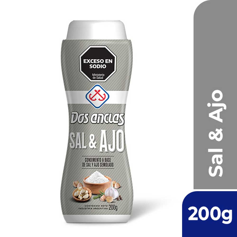 Sal Sabor Ajo 200 Grs Dos Anclas