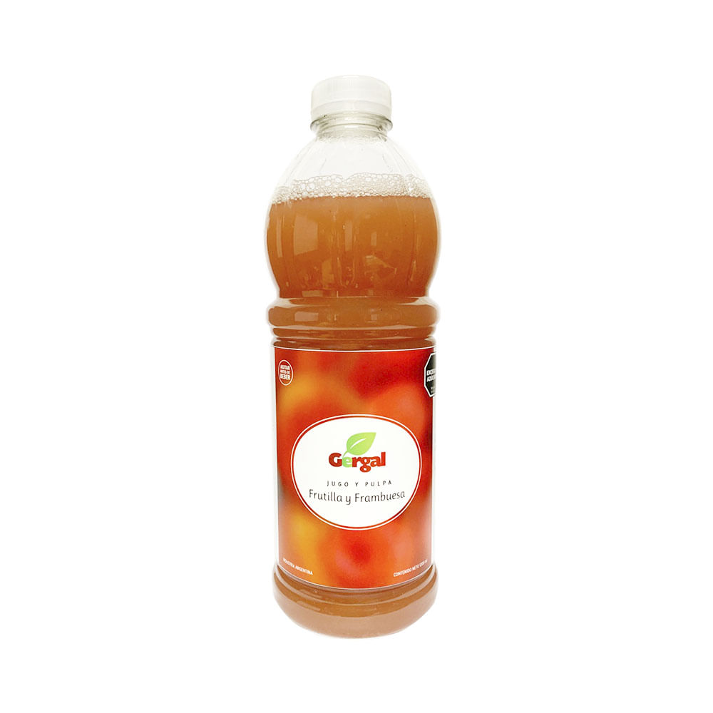 Jugo Natural Sabor Frutilla y Frambuesa 1.2 Lts Gergal