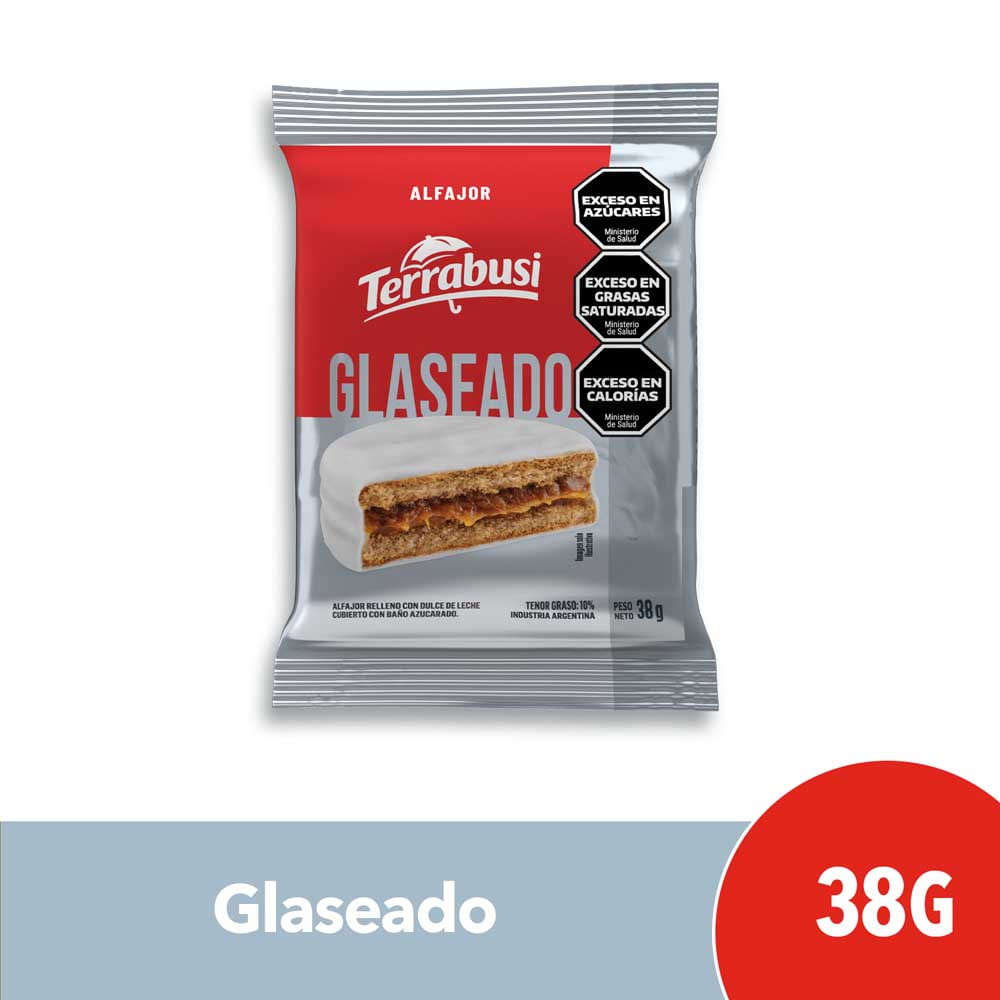 Alfajor Terrabusi Blanco Glaseado 38 Gr