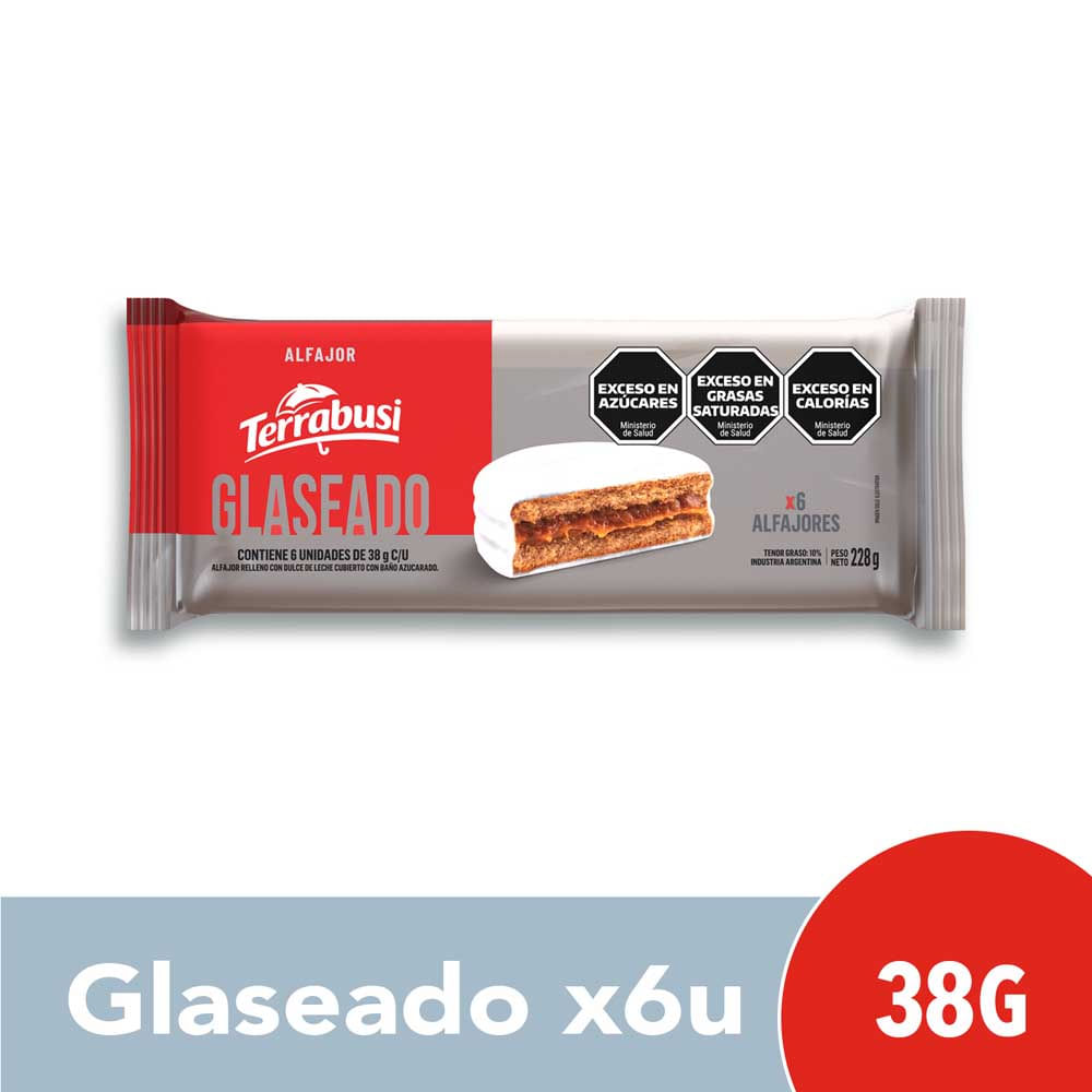 Alfajor Sabor Blanco 228 Grs x 6 Un Terrabusi