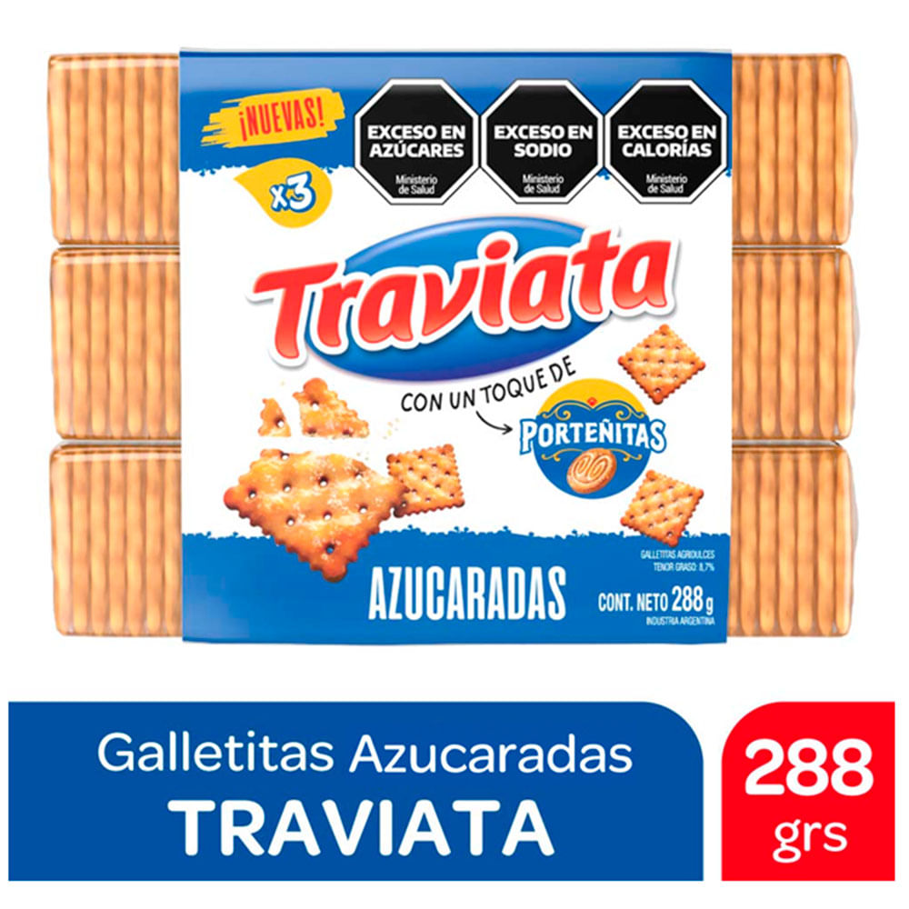 Galletitas Sabor Azucaradas 288 Grs Traviata