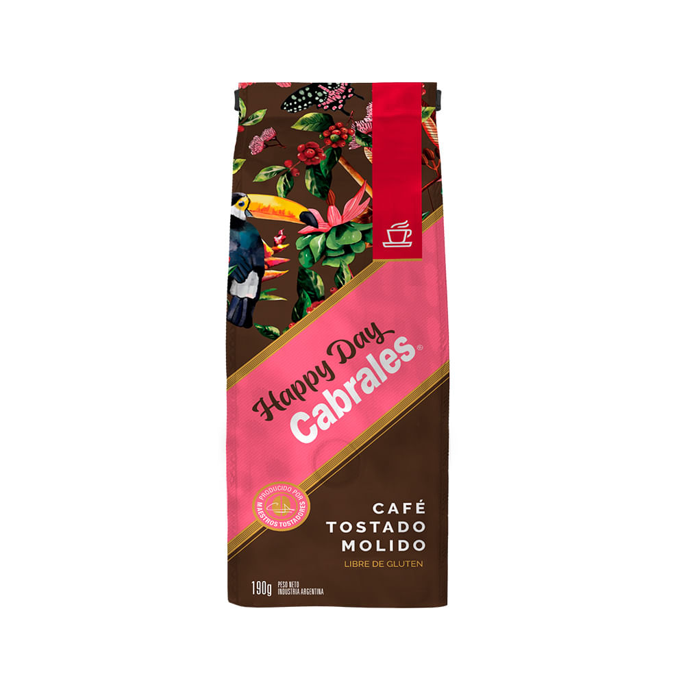 Café Tostado Molido Happy Day 190 Grs Cabrales
