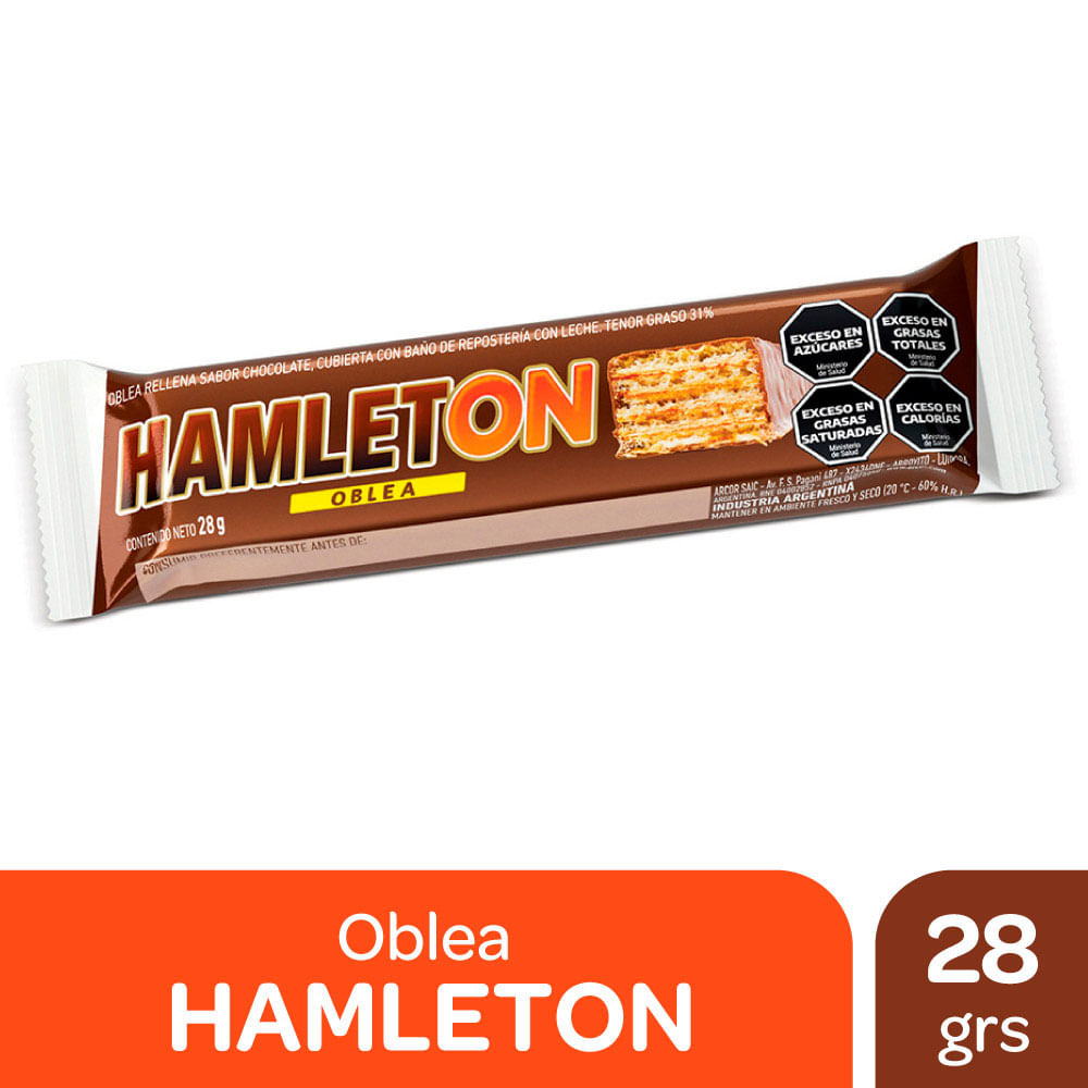 Oblea Hamleton 28 Grs Arcor