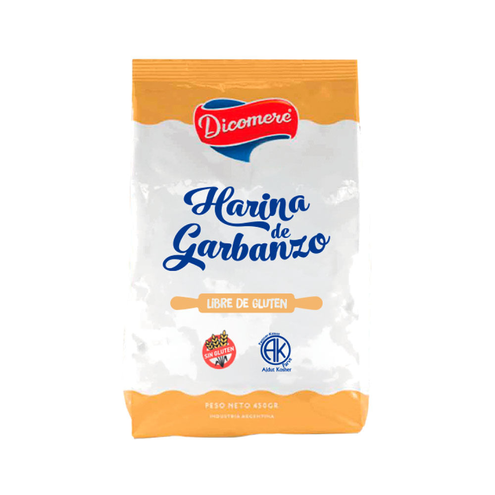 Harina De Garbanzo Sin Gluten X 450 Grs Dicomere
