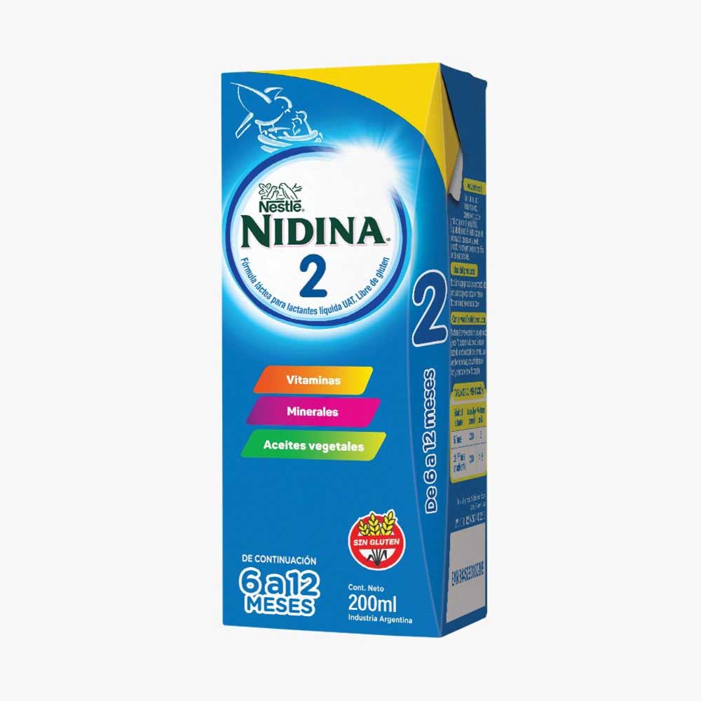 Leche Bebé 2 de Continuación 200 Ml Nidina