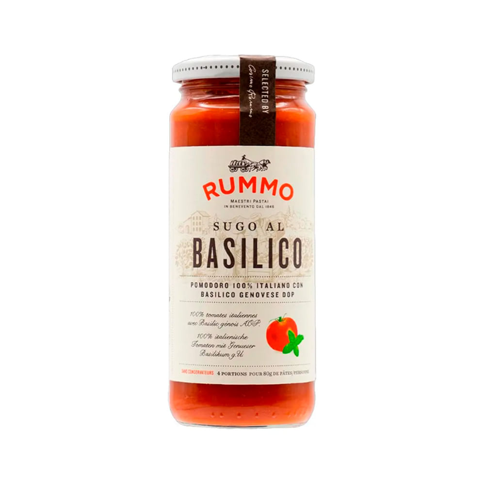 Salsa de Tomate Sabor Albahaca 340 Grs Rummo