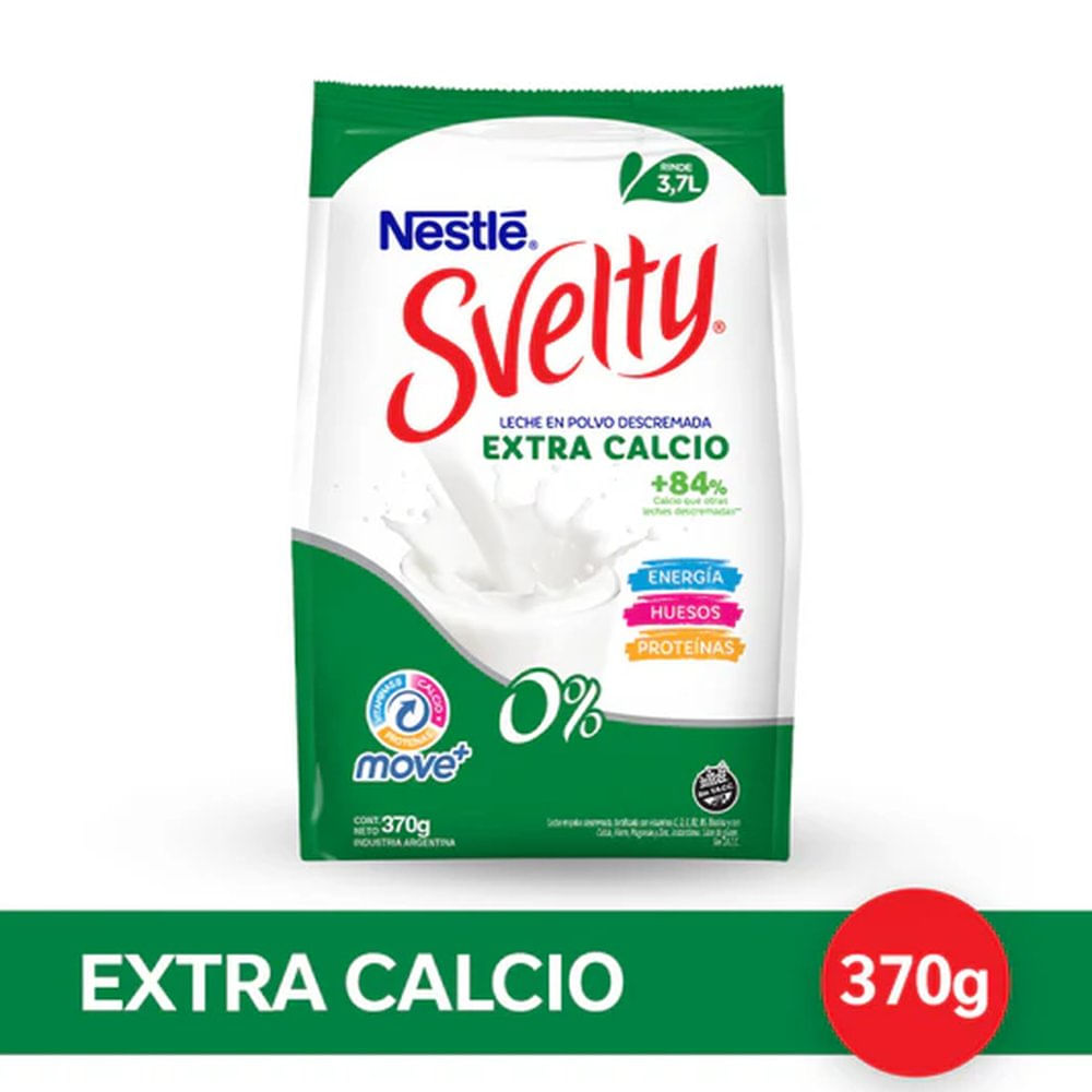 Leche Polvo Extra Calcio 370 Grs Svelty®