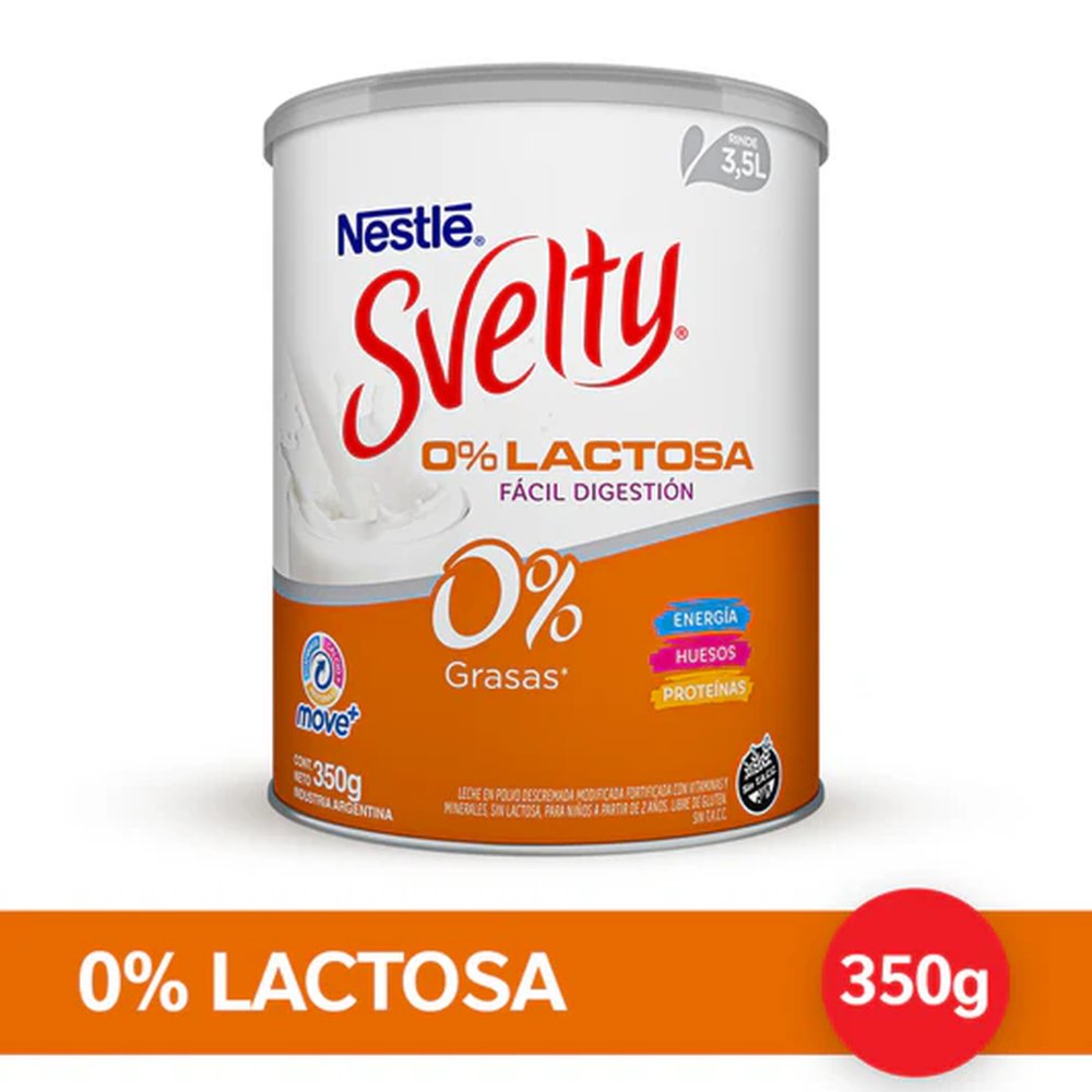 Leche Polvo 0 Porciento Lactosa 350 Grs Svelty®