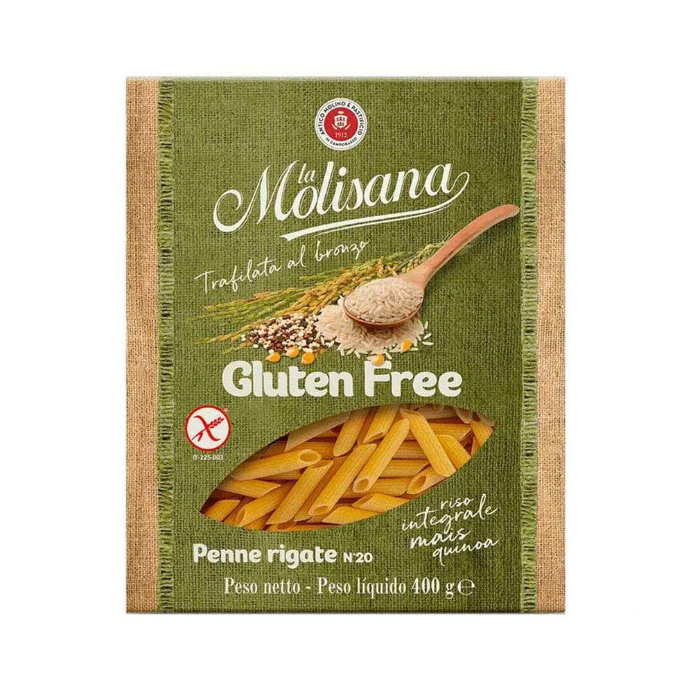 Fideos Sin Gluten Penne Rigate 400 Gr La Molisana