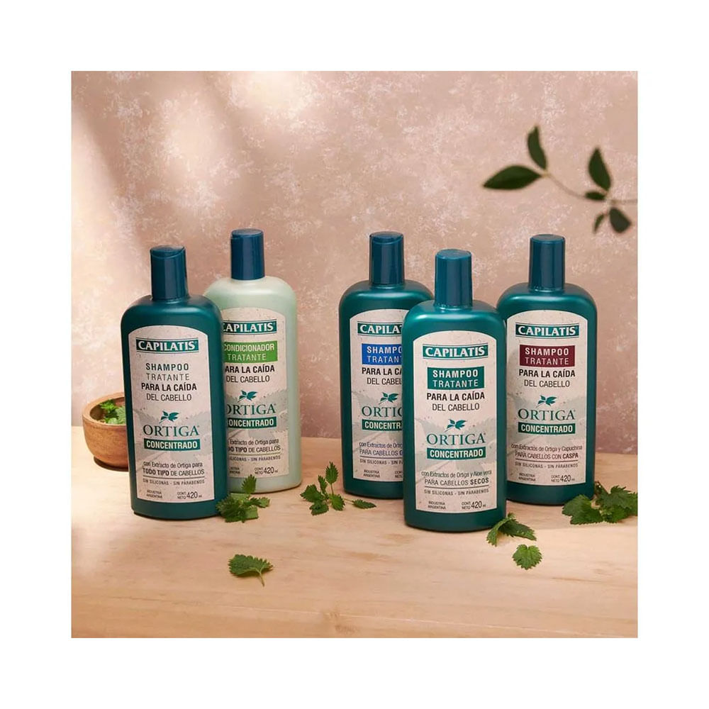 Shampoo Tratante Anti-Caída Ortiga Concentrado 420 Ml Capilatis