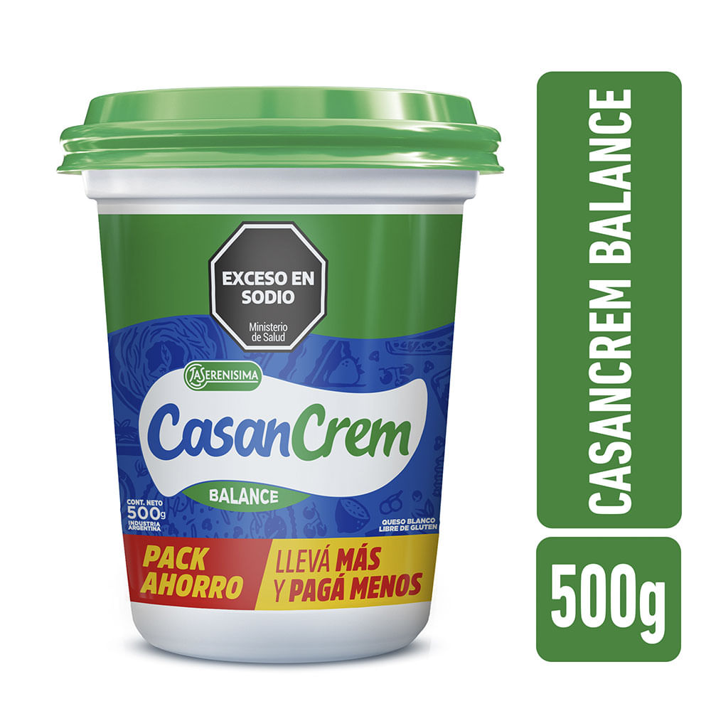Queso Crema Blanco Balance 0.5 Kg Casancrem