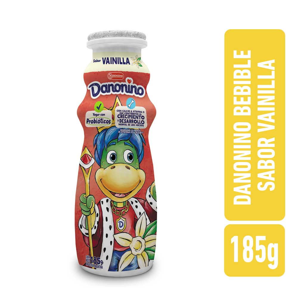 Yogur Sabor Vainilla Bebible 185 Grs Danonino