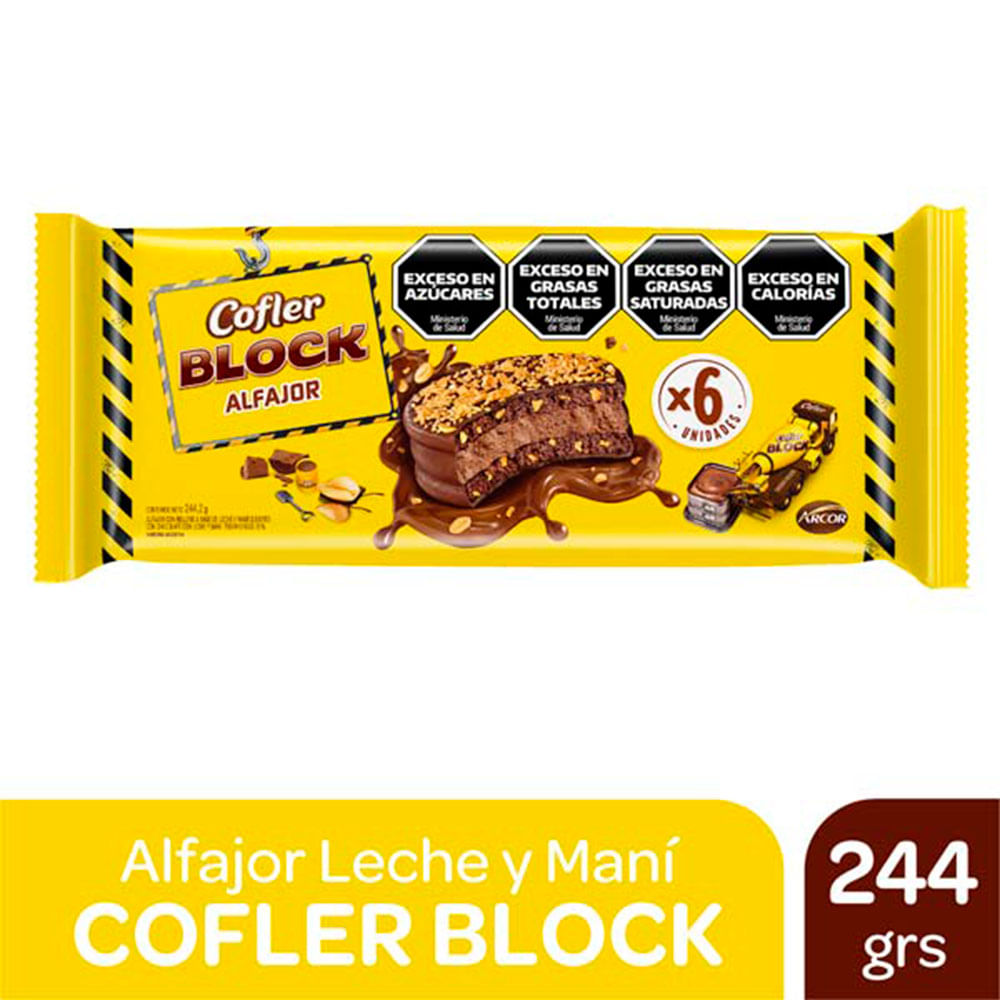 Alfajor Sabor Chocolate y Maní 40,7 Grs Cofler