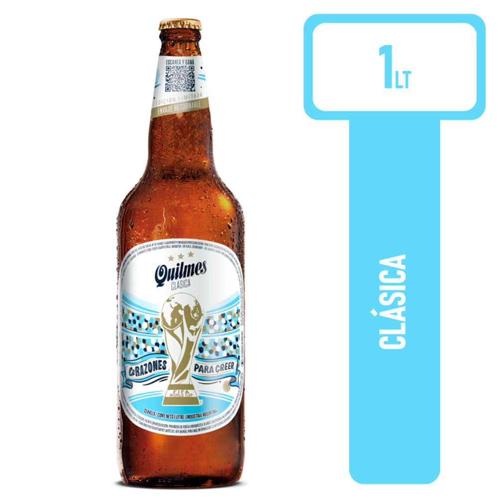 Cerveza Rubia 1 Lts Quilmes