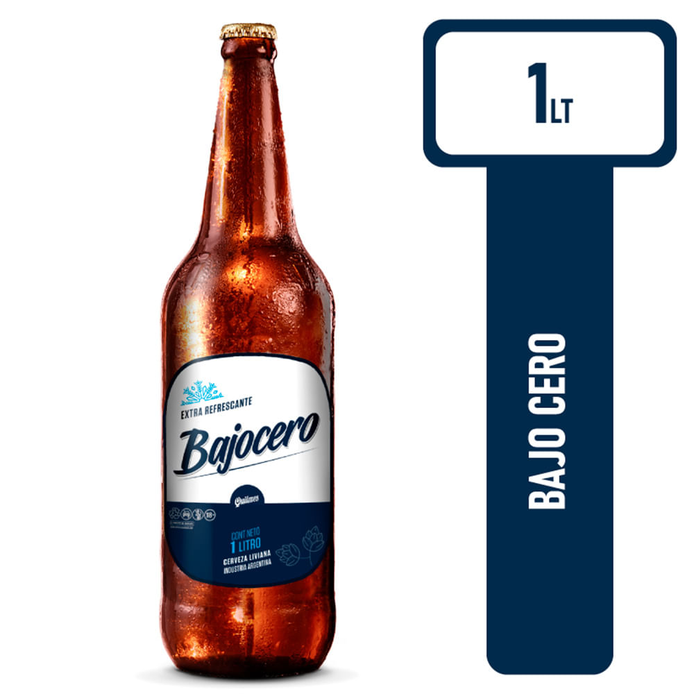 Cerveza Bajo Cero 1 Lts Quilmes