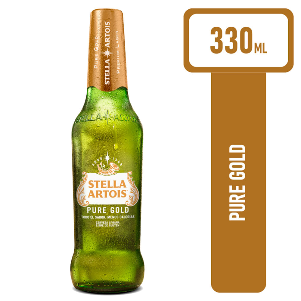Cerveza Pure Gold Lager 330 Ml Stella Artois