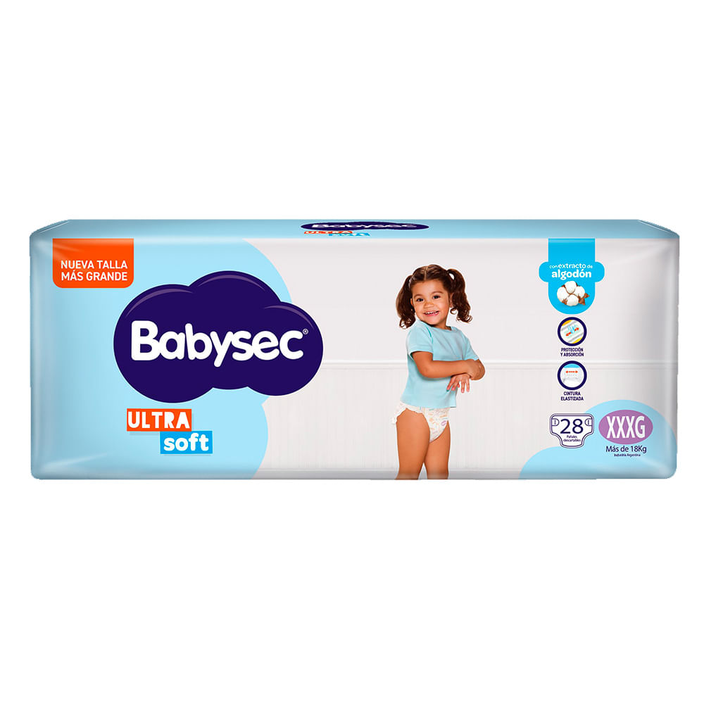 Pañales Ultrasoft XXXG x 28 Un Babysec