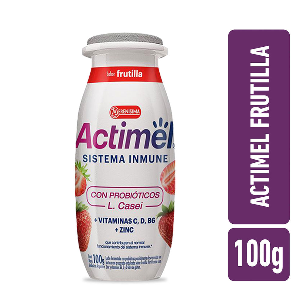 Leche Fermentada Sabor Frutilla 100 Grs Actimel