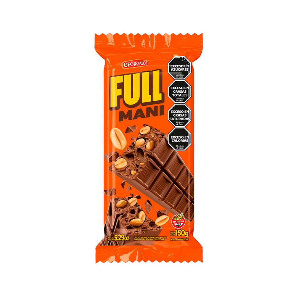 Chocolate con Maní Full Maní 150 Grs Georgalos