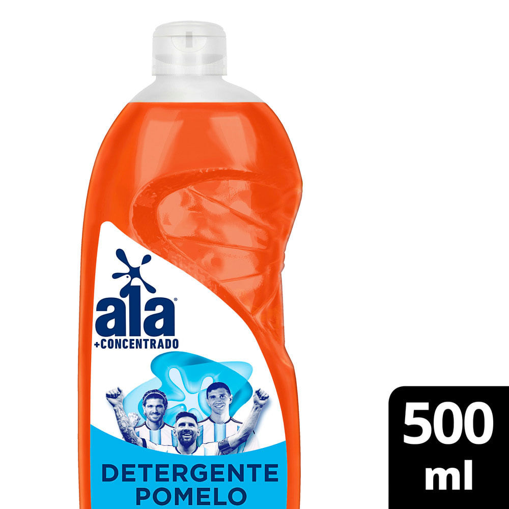 Detergente Líquido + Concentrado Ala Pomelo Botella 500 Ml