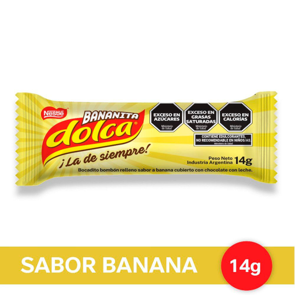 Chocolate Sabor Banana 14 Grs Bananita Dolca