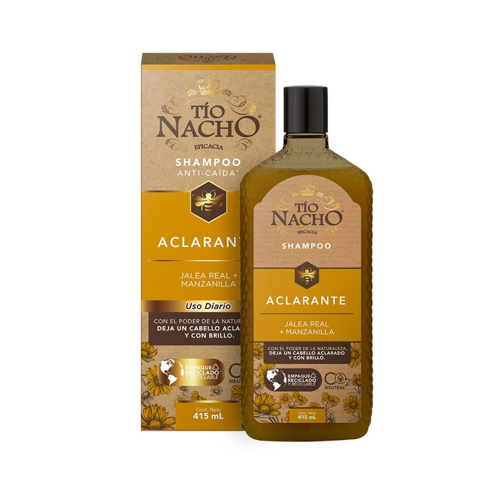 Shampoo Aclarante Jalea Real y Manzanilla 415 Ml Tío Nacho