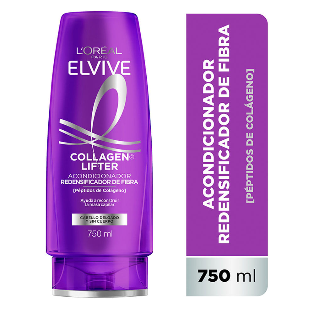 Acondicionador Collagen Lifter Redensificador de Fibra 750 Ml Elvive