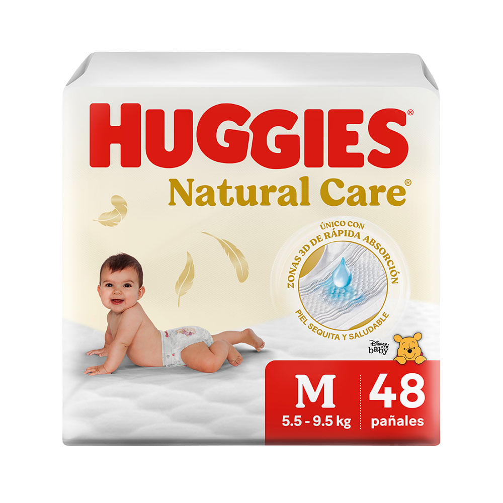Pañales Natural Care M X 48 Un Huggies