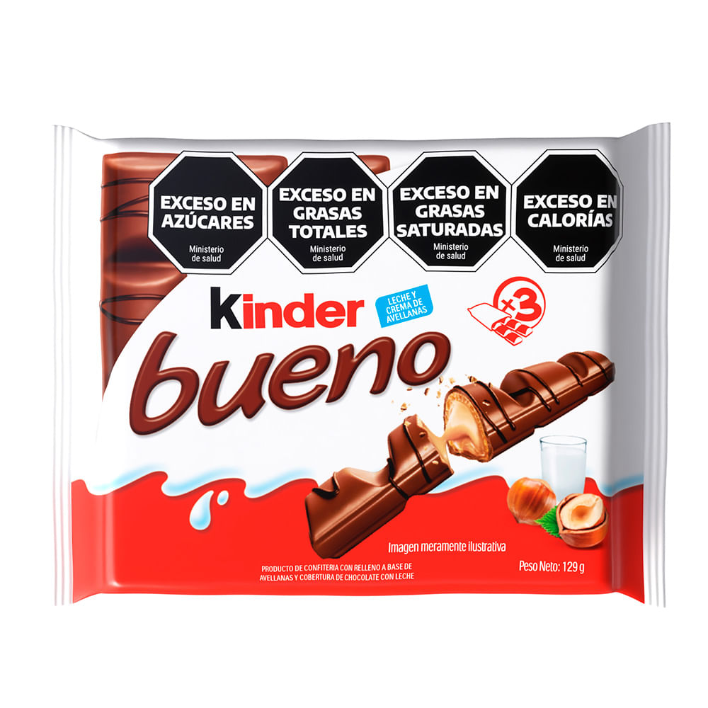 Chocolate Sabor Leche y Crema de Avellanas 129 Grs x 1 Un Kinder