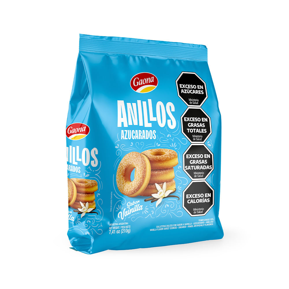 Galletitas Anillos Sabor Vainilla 210 Grs Gaona