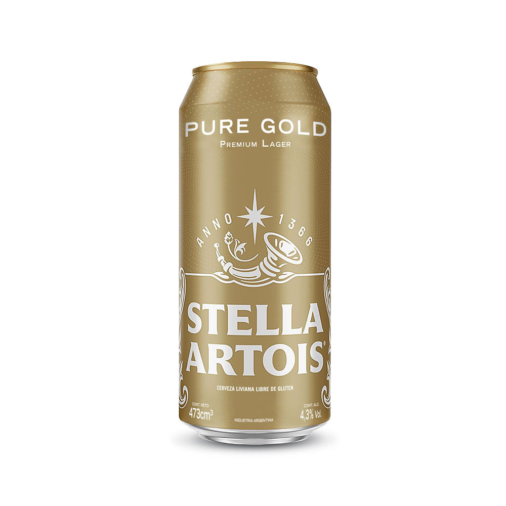 Cerveza Lager Pure Gold 473 Cc Stella Artois