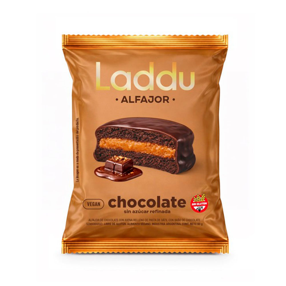 Alfajor Vegano De Chocolate Laddu 60gr