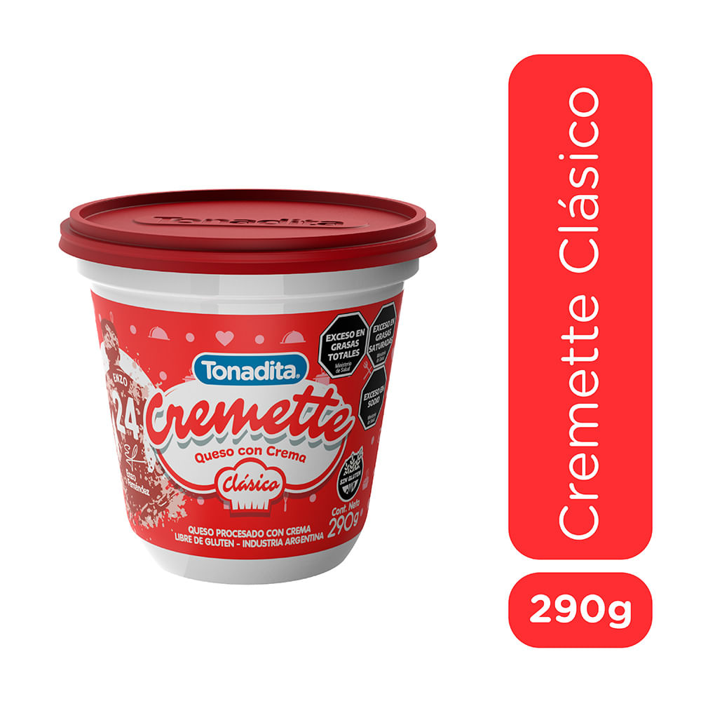 Queso Crema Cremette Clásico x 0.290 Kg x 1 Un Tonadita