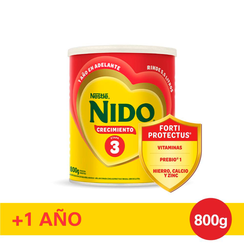 Leche Polvo 3 Prebio 1 800 Grs Nido®