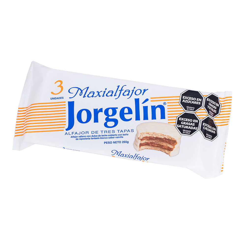 Alfajor de Dulce de Leche Blanco x 3 Un Jorgelin