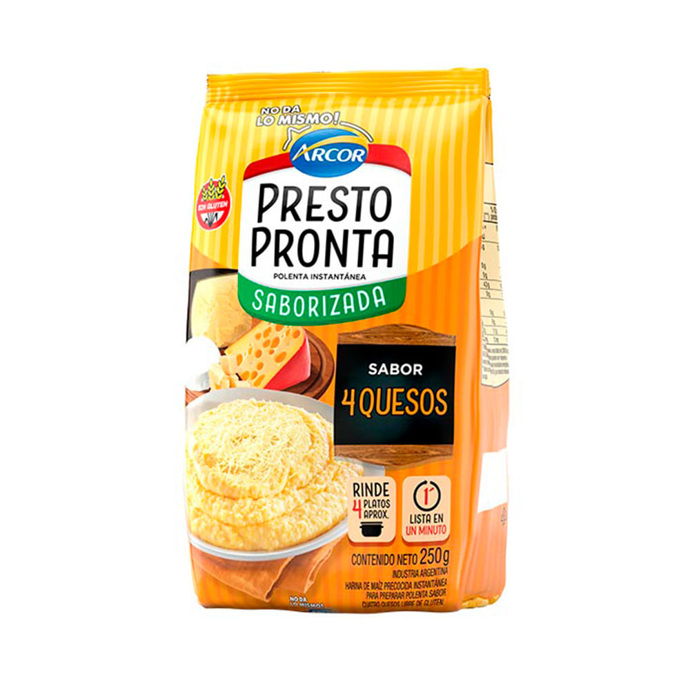 Polenta Sabor 4 Quesos 250 Grs Presto Pronta