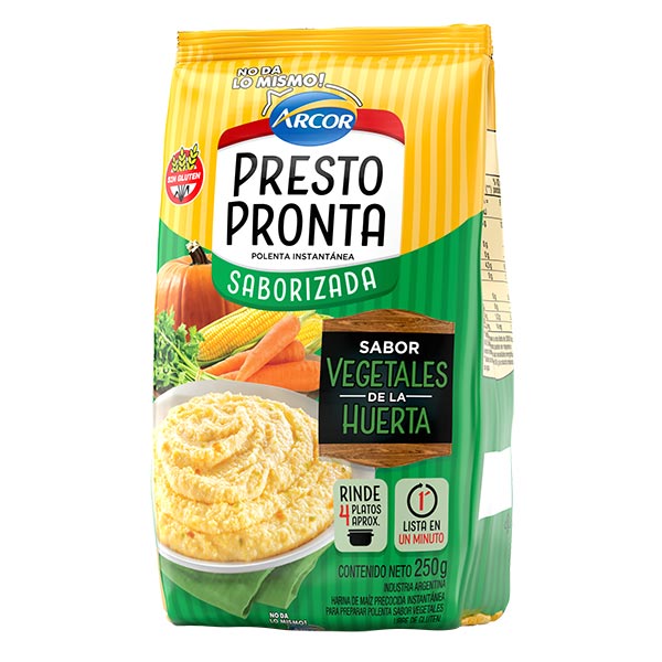 Polenta Sabor Vegetales de la Huerta 250 Grs Prestopronta