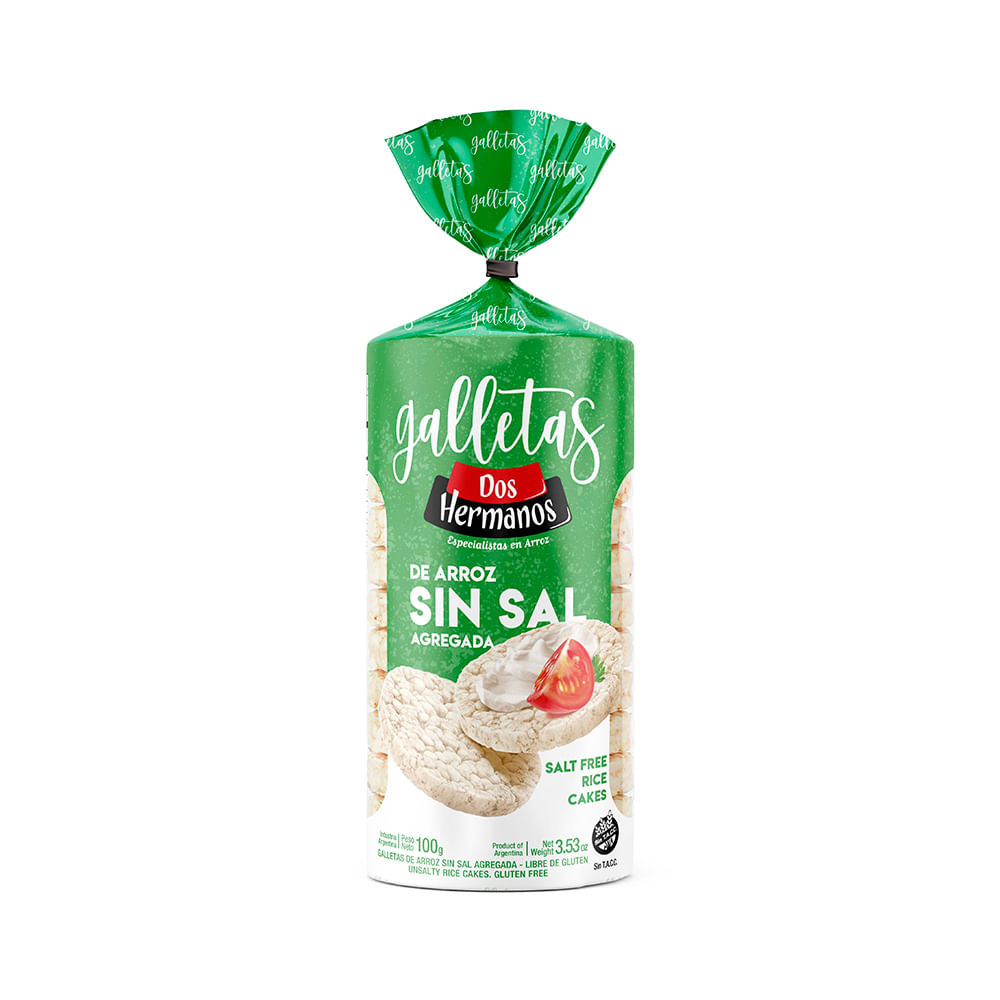 Galletas de Arroz Extra Finas 100 Grs Dos Hermanos
