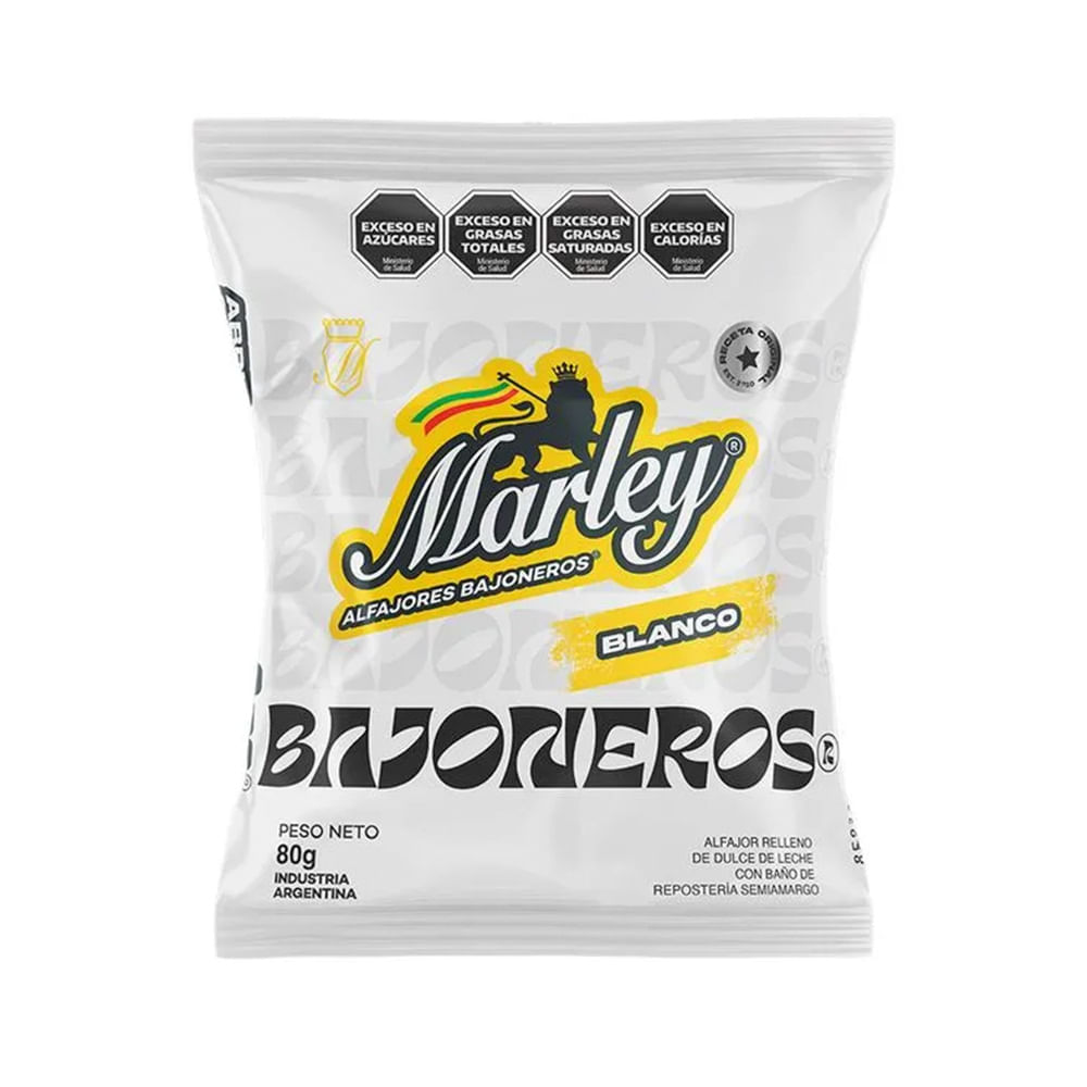 Alfajor Simple Blanco X 80 Grs Marley