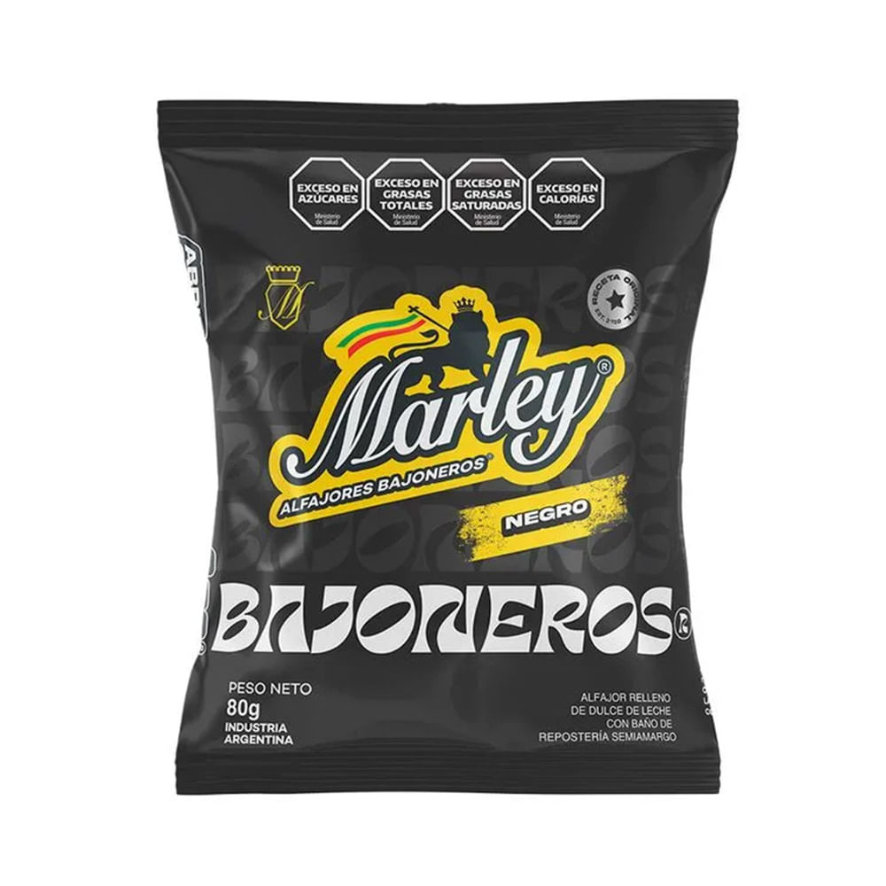 Alfajor Simple Negro X 80 Grs Marley