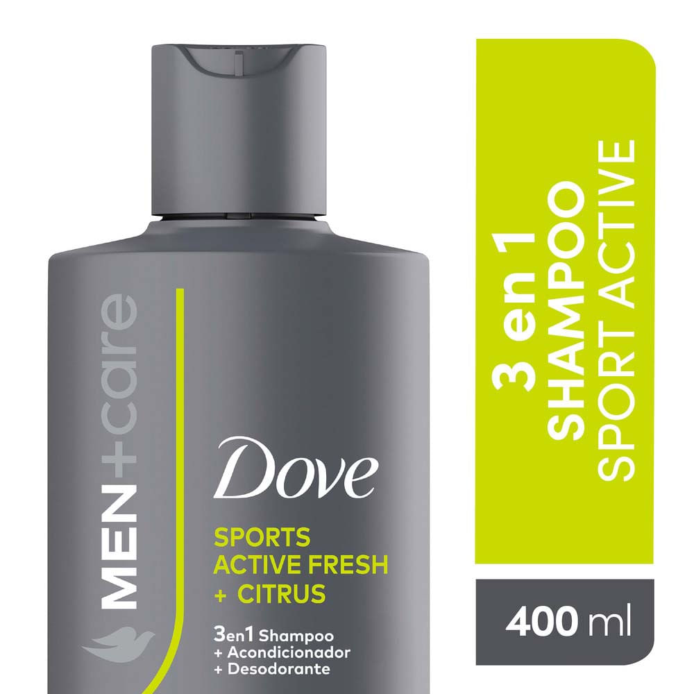 Shampoo 3 en 1 Active Fresh 400 Ml Dove