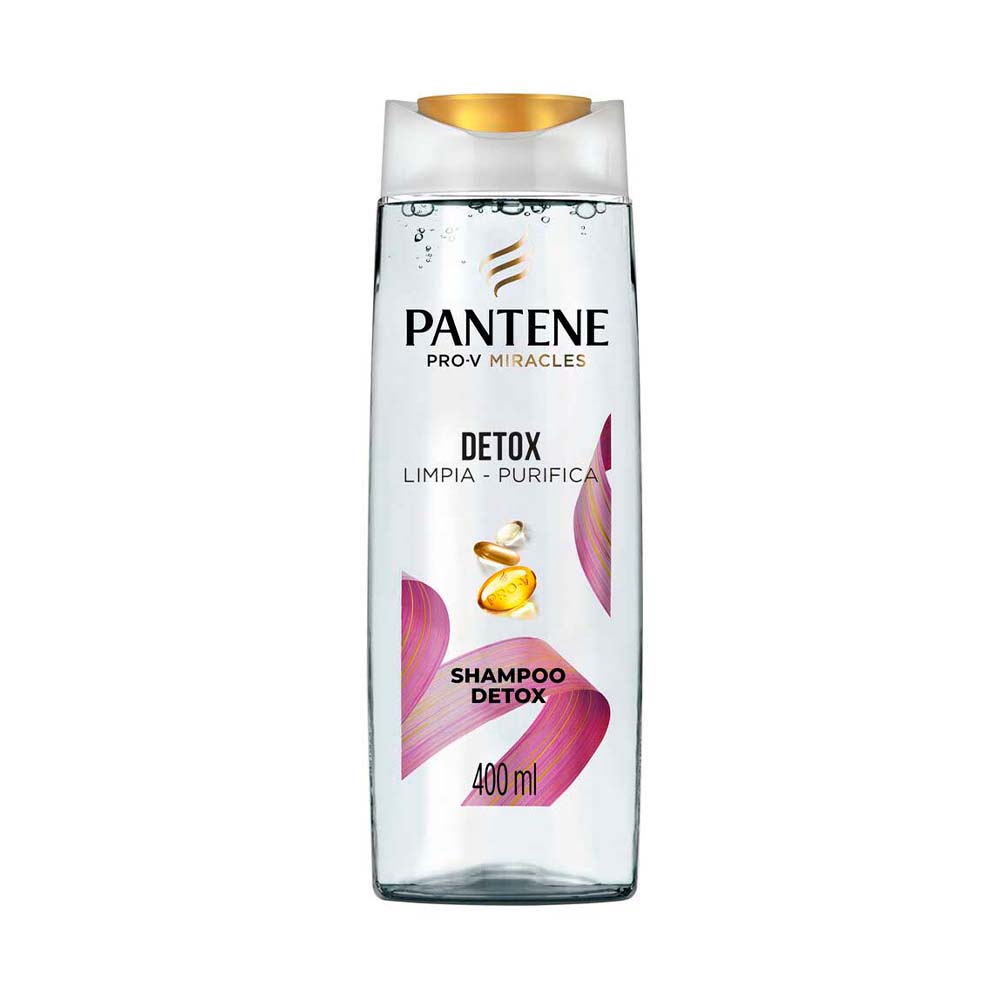 Shampoo Pro-v Miracles Detox Limpia y Purifica 400 Ml Pantene